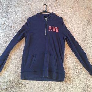 VS Pink 1/4 zip sweatshirt
