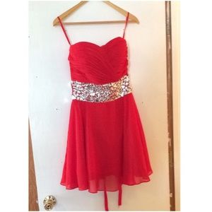 Red homecoming dress