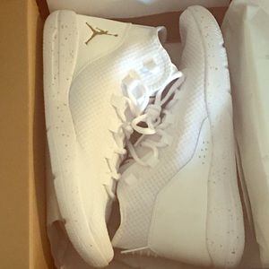 Cyber Monday sale !!! White and gold Jordan shoes