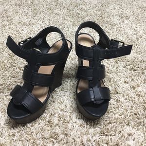 Shoes - Black and Brown Wedges Shoes - Black and Brown Wedges