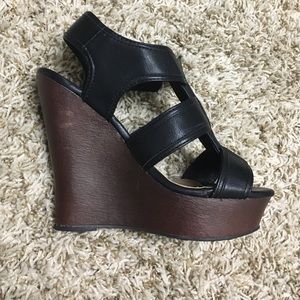 Shoes - Black and Brown Wedges Shoes - Black and Brown Wedges
