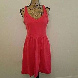 Bright salmon/ pink dress