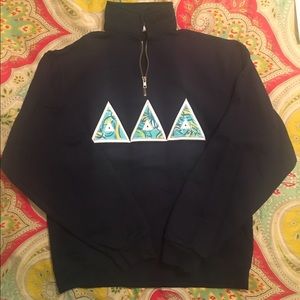 Delta Delta Delta Sorority Letters Quarter Zip