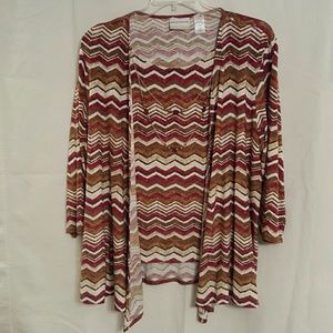 Alfred Dunner blouse with attached necklace