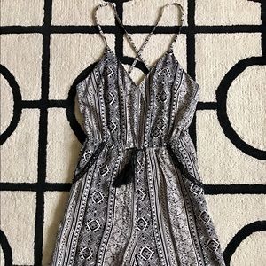 Tea & Cup Black & White Jumpsuit