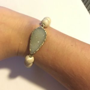 Beaded bracelet with beautiful center stone