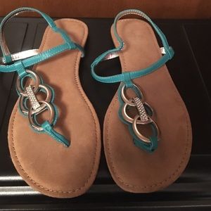 Turquoise Sandals on HOLD