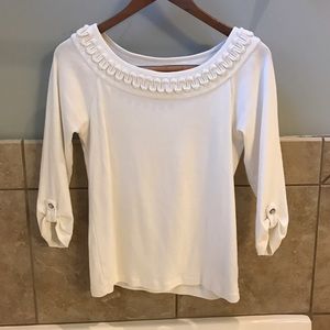White sweater blouse