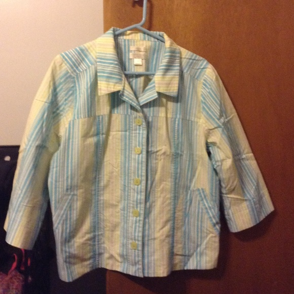 Christopher & Banks XL, button dress shirt.