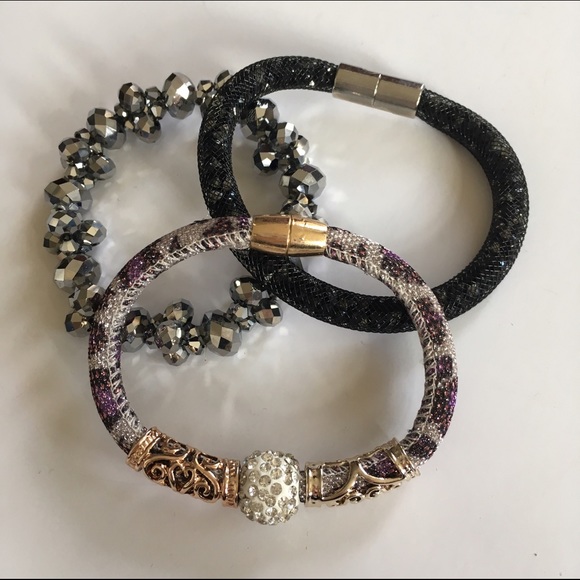 Jewelry - 3 crystal bracelet bundle