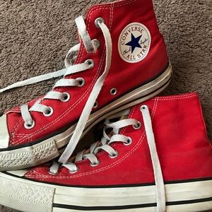 Red high tops Converse