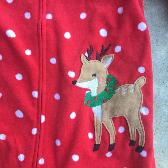 Carters Christmas Reindeer Footed Pajamas 🌲 🌲 - Picture 2 of 4