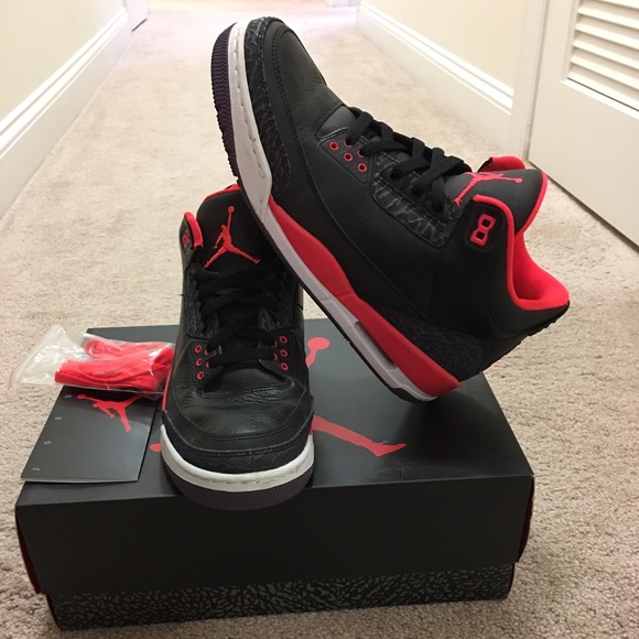 Jordan Other - Air Jordan 3 Retro "crimson" 🎉Price Drop