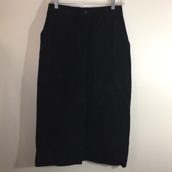 Vintage 100% suede skirt