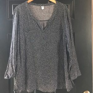 Old Navy Rayon Polka Dot Top