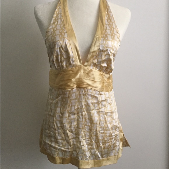 Bebe stench silk halter top