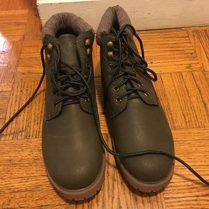 Army green boots