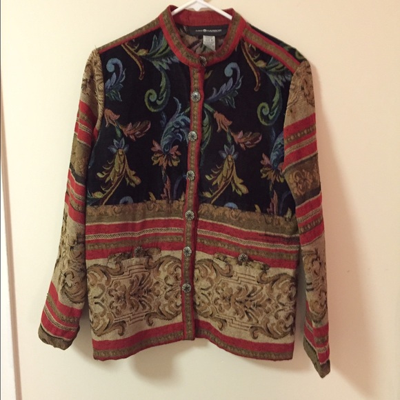 Sag Harbor Jackets & Blazers - NWOT Sag Harbor Tapestry Jacket Size 8