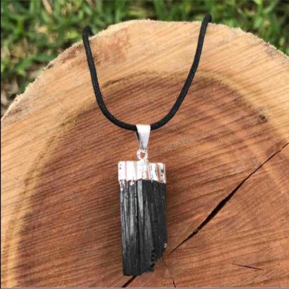Black Tourmaline Crystal Necklace