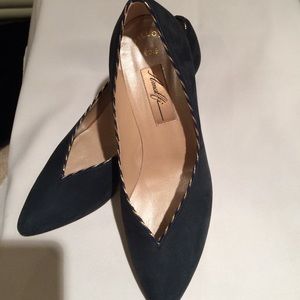 Amalfi Navy blue suede shoes