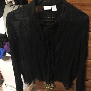 Black button up blouse