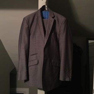 Gray Charles Tyrwhitt Wool British Suit