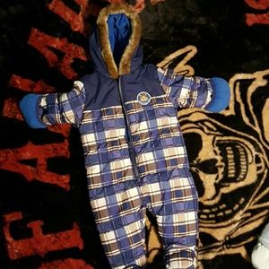 Infant one pc zip up snowsuit