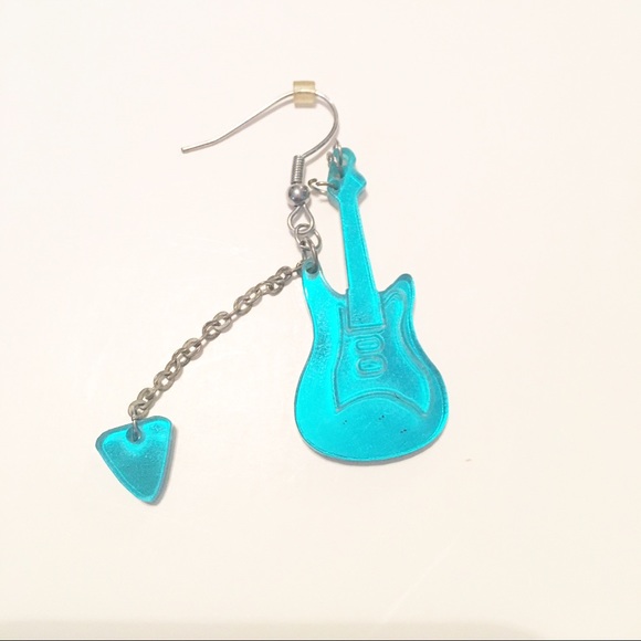 Jewelry - 🎸👂🏼Mirrored Turquoise Guitar Earrings🎸 Jewelry - 🎸👂🏼Mirrored Turquoise Guitar Earrings🎸
