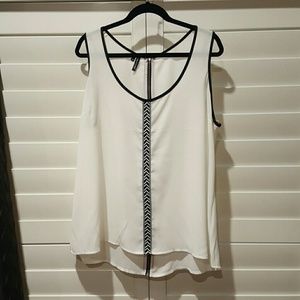 Sleeveless blouse with back zipper NWOT