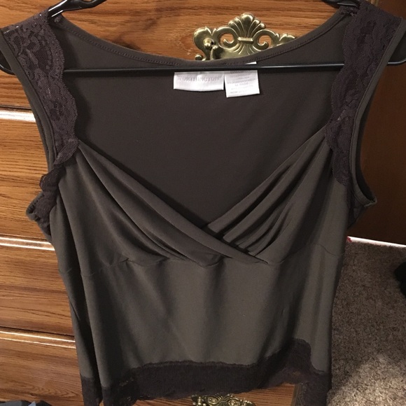Brown dressy tank