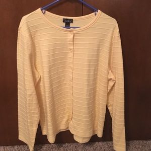 Cute Yellow Button Up Cardigan