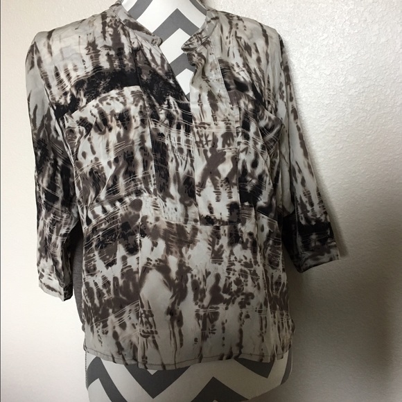 Tie Dye Silk Blouse Size MEDIUM
