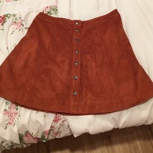 Suede skirt