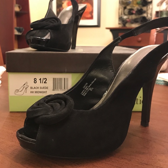 Kelly & Katie peep toe sling back platform