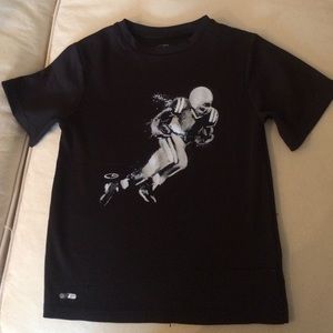 Dry fit football graphic tee