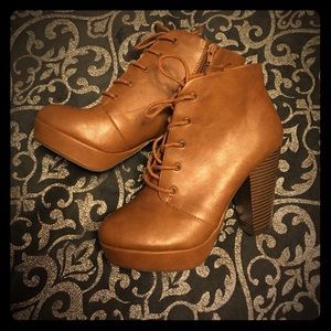 Vegan Leather Ankle Booties