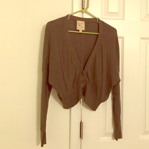 Olive 3 Button Cropped Sweater