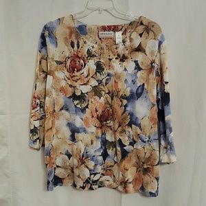 Alfred Dunner Shirt w/neckline embellishments Alfred Dunner Shirt w/neckline embellishments