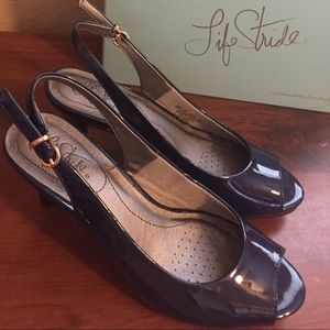 Life Stride Blue Patent Leather Shoes Life Stride Blue Patent Leather Shoes