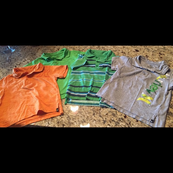 Lot of 4 - Hurley 3t polo shirts