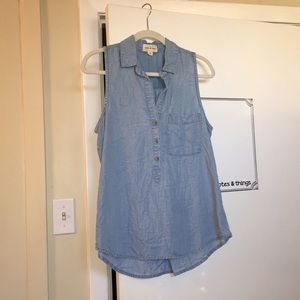 Anthropologie denim wash blouse