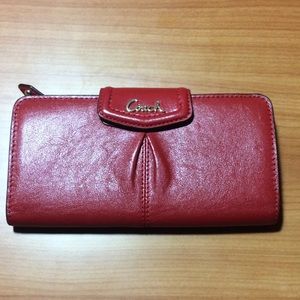 Coach Ashley Slim Envelope Wallet -- HOLIDAY red.