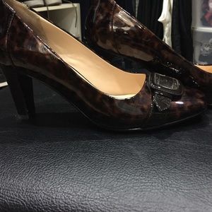 Cole Haan  pumps. Size 7. Patent leopard print.