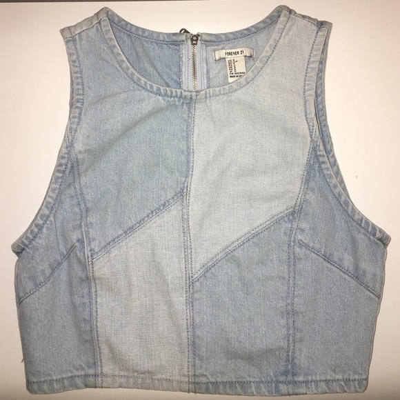 jean crop top - Picture 1 of 2