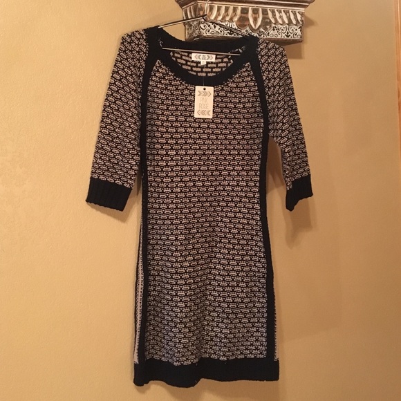Pink Rose Sweater Dress