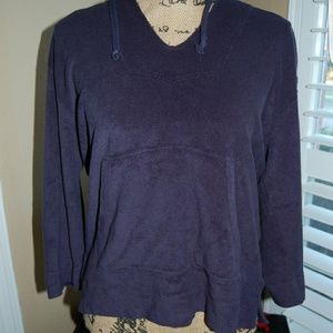 Aritzia TNA Blue XS Terry Cloth Hoodie