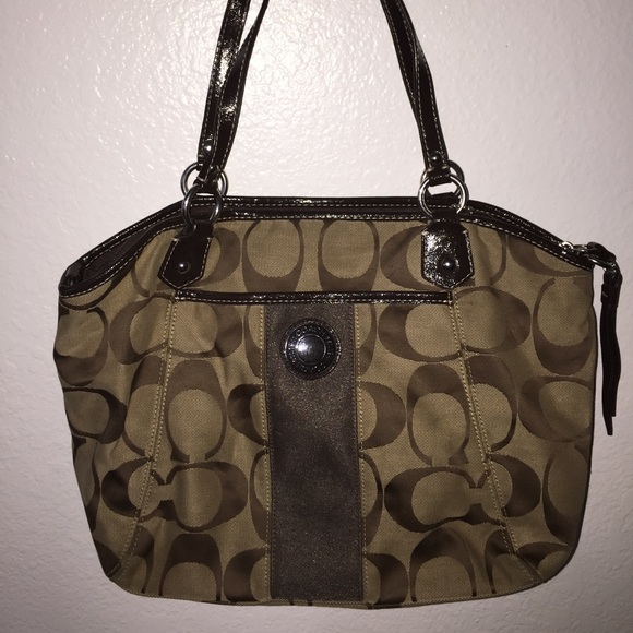 Large tan Coach Purse