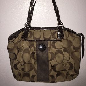 Large tan Coach Purse