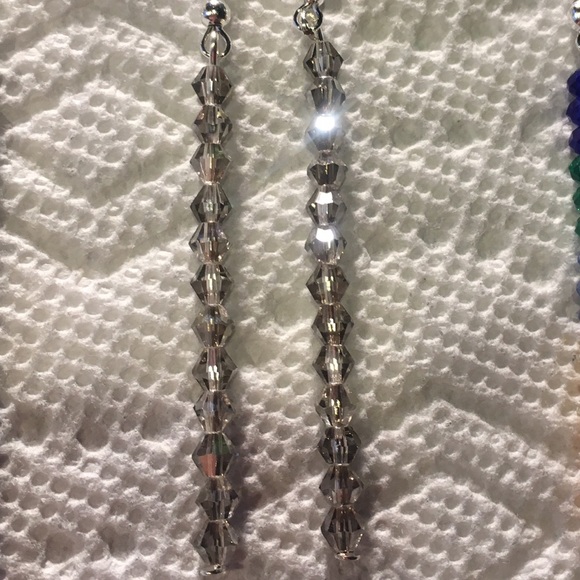 Smoky Swarovski crystal earrings beautiful