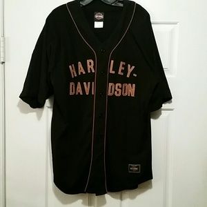 Harley Davidson men's button down jersey shirt